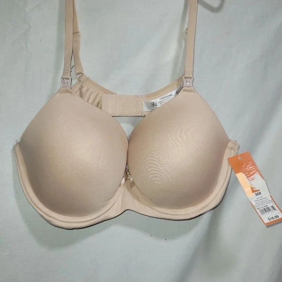 36B Gilligan & O'Malley Full Coverage Nursing Maternity Underwire Bra Nude NWT - Picture 5 of 8